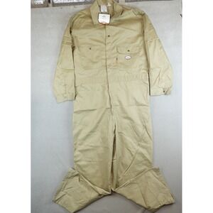 NWT Rasco FR Coveralls Overalls Flame Resistant Workwear 50 Reg 15 oz Khaki